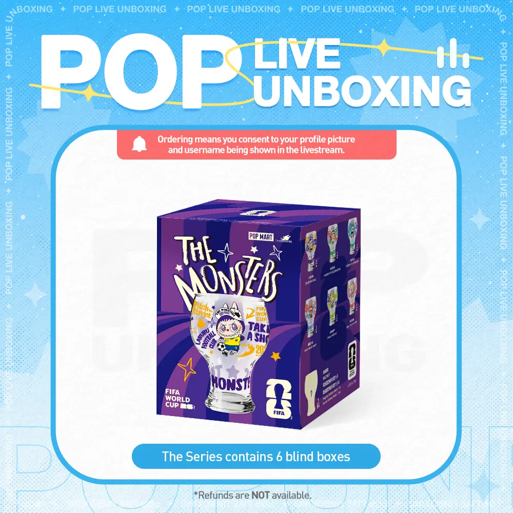 [POP NOW]THE MONSTERS × FIFA SERIES-Glass Cup Blind Box POP MART