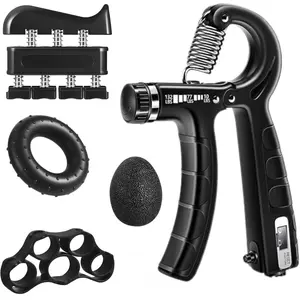 Hand Grip Strengthener Kit (5 Pcs) – PP & TPR Grip Strength Trainer – Forearm Strengthener Perfect for Athletes, Players, Artists, Fitness Enthusiast