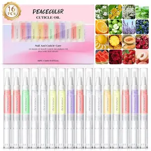 16Pcs Cuticle Oil Pen for Nails Portable Nail Moist Nail Strengthener Nails Care Kit for Treatment Care Nail Softener and Strengthener