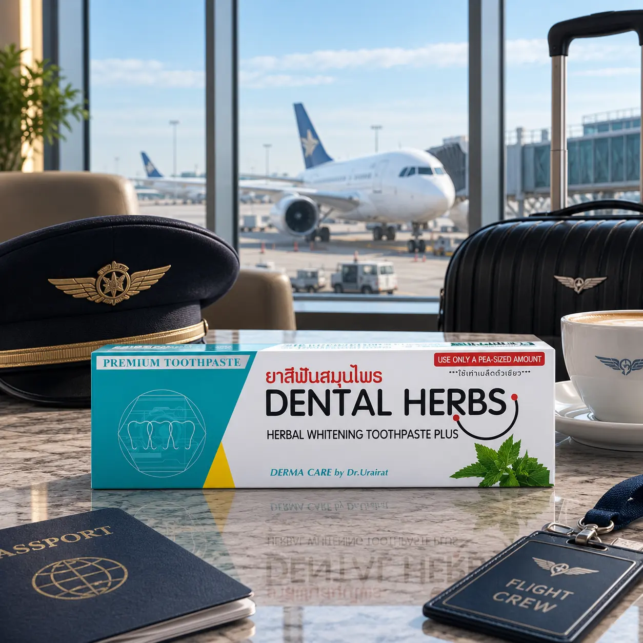 Travel Toothpaste | Herbal Toothpaste | Botanical Toothpaste | Daily Oral Care | Fresh Breath Care | Helps Remove Everyday Surface Stains | Premium Toothpaste | Made in Thailand | 80g