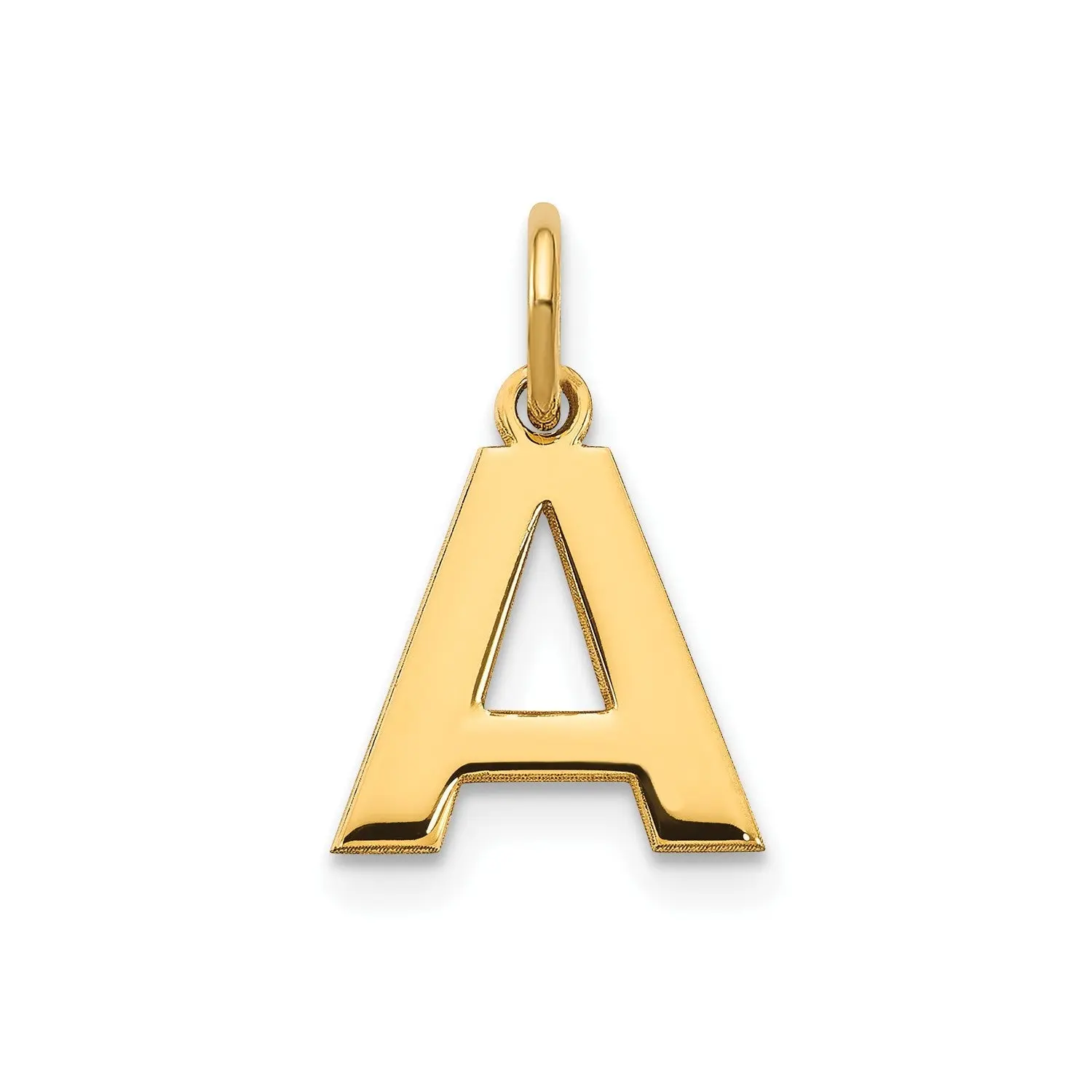 14k Yellow Gold Block Letter Initial Monogram Pendant