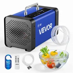 【Spotlight Day】VEVOR Ozone Generator, 60000mg/h Commercial Ozone Machine, with 15s Delayed Start & Dual-Hose Water Mode & LCD Touchscreen, Industrial Deodorizer for Car, Smoke, Home Odors, Up to 4800 sq.ft
