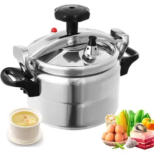 Mini Pressure Cooker Aluminum Alloy Express Pot 3L/3Qt 18x12.4cm Pressure Canner Cooker Kitchen Cooking Pot One-Hand Locking Cooking Pressure Cooker for Gas Stove Fit for 2 People Kitchenware Cookware