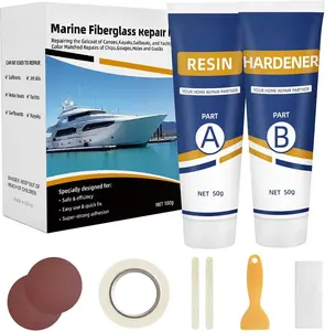 Fiberglass Boat Repair Kit White, Gel Coat Repair Kit for , Marine Fiberglass Repair Kit for , Epoxy Filler for , Fiberglass Repair Kit Fix Holes Chips Pit Cracks