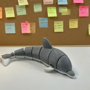 3D Printed Multi-Joint Dolphin Desktop Ornament, Cute Adjustable Dolphin, Home Decor, Stress Relief Doll, Birthday Gift, Creative Small Gift