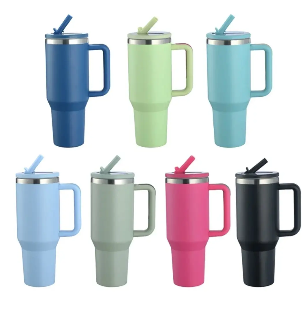 Insulated Thermo Cup 40 oz With Suction Nozzle Stainless Steel