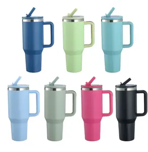 Insulated Thermo Cup 40 oz With Suction Nozzle Stainless Steel