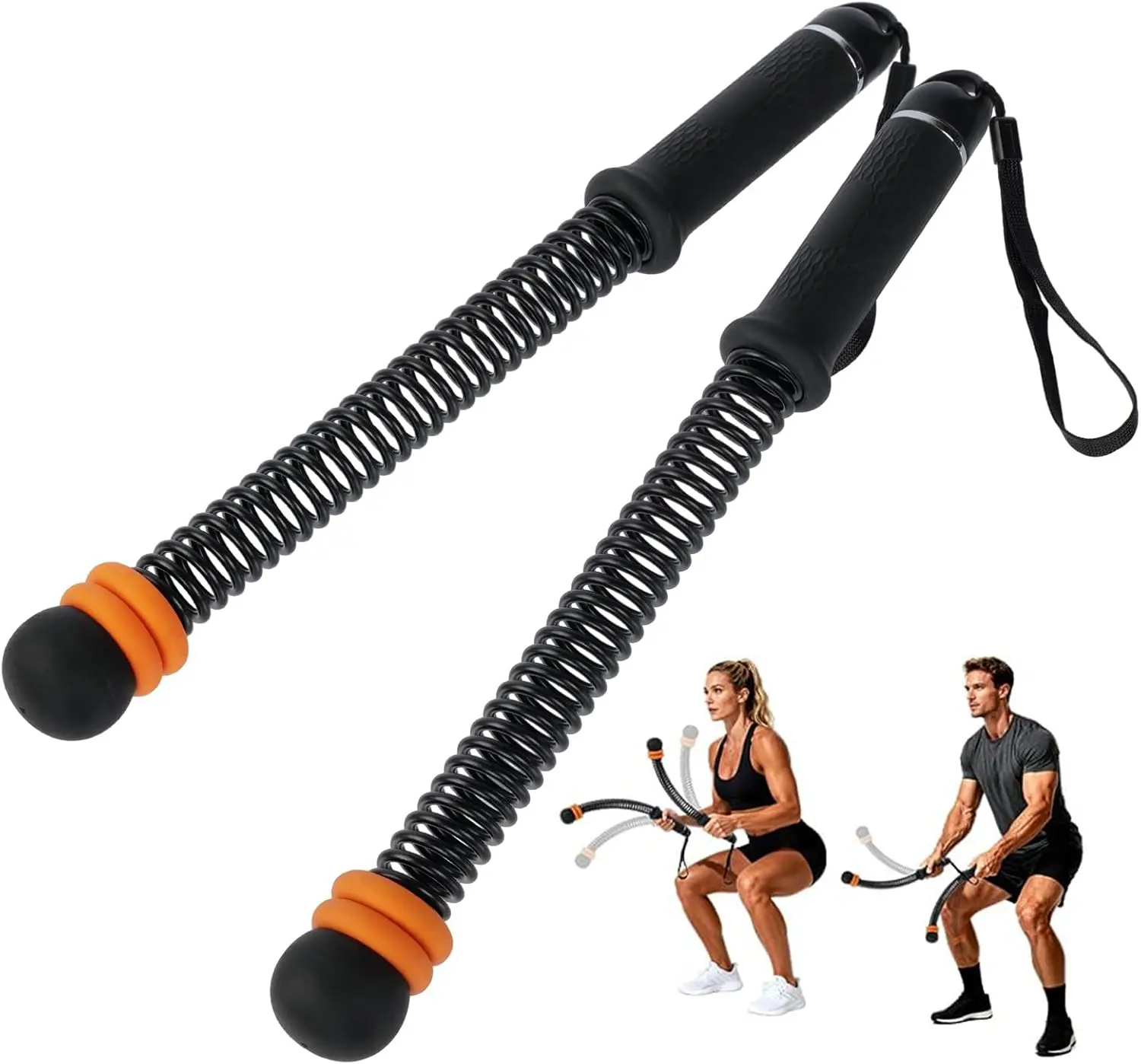 Cordless Battle Rope Weighted Adjustable Portable for Strength Training, Cardio & HIIT Workouts - Home Gym Fitness Equipment for Men & Women