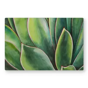 212 MAIN Agave Leaf Aluminum Photo Wall Art, 24x36 in - Lightweight Tropical Exotic Floral Artistic Style, Green Design, Large Metallic Artwork & Decorative Prints, Ideal Home Decor Gift, Artistic Style Prints, Artwork Prints