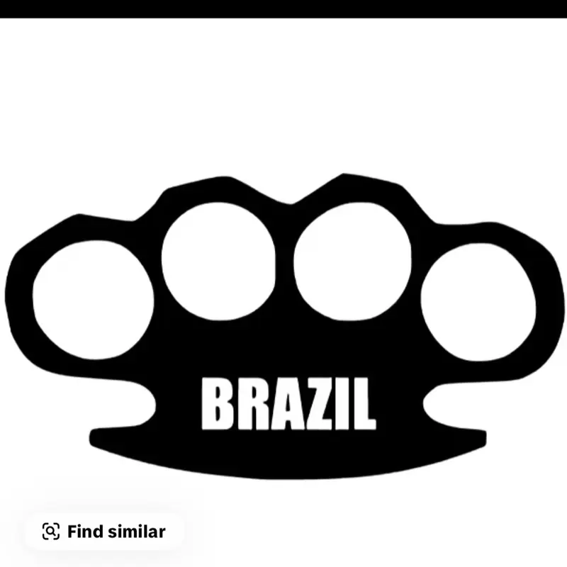 Brazil Brass Knuckle Vinyl Emblem Decal with Strong Adhesive - Fits Cars, Trucks, Motorcycles - Automotive Exterior Accessory Sticker durable trump i external decoration Tailgate Theft USMC Military Logo Car Stickers Pack Civic Si Weather Resistant Bull