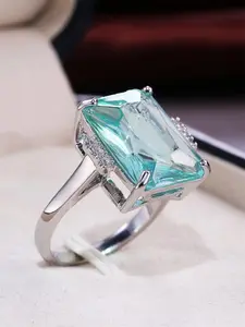 1 PC Fashion Cubic Zirconia Marquise Cut Ring Engagement Rings For Women Beautiful Rings For Valentine's Day Gift Wedding Party Engagement Anniversary Jewelry Artificial Zircon Ring