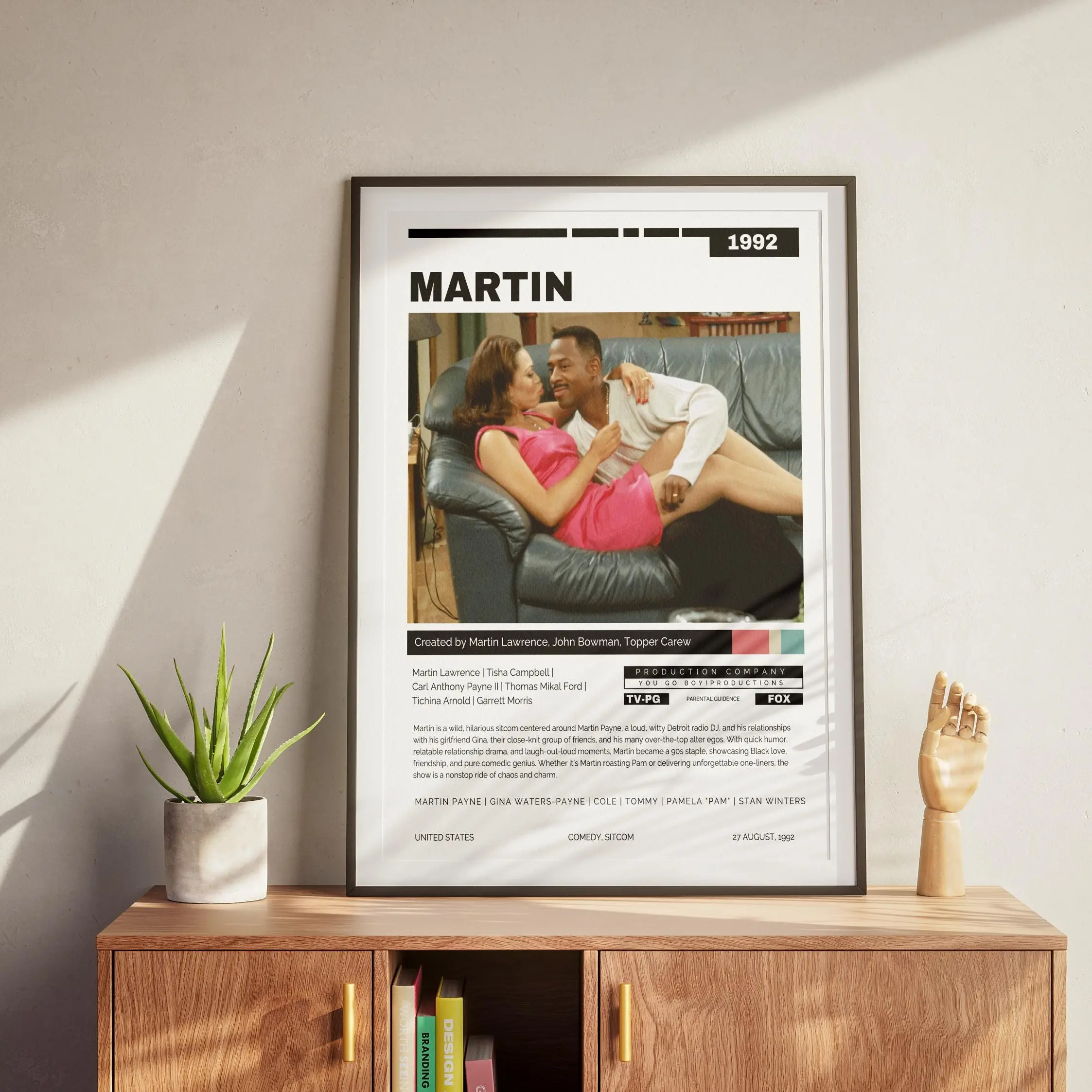 REDWOODSTOSEA Martin (1992) TV Show Poster | Martin Lawrence | Wall Art | 90s Shows