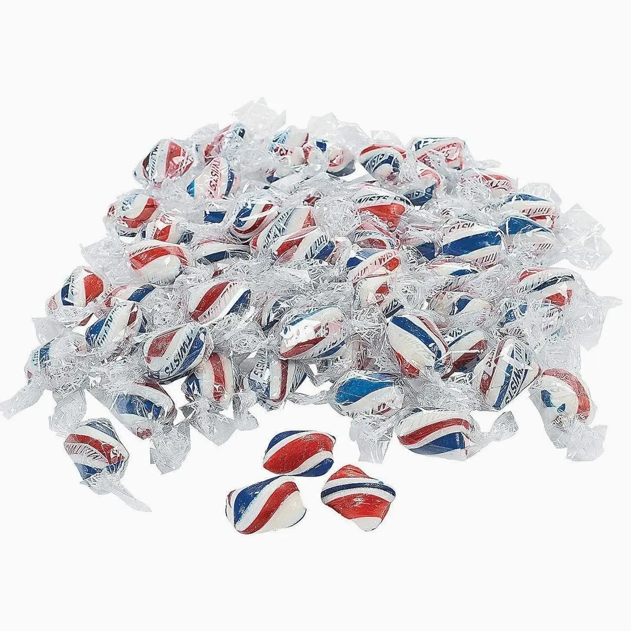 Patriotic Red White Blue Peppermint Candy Bulk 2 Lb - 172 Individually Wrapped Mints for 4th of July Party Favors | Memorial Day Veterans Day USA Celebrations | Kosher Certified Treats