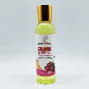 Gaisha Formulart Fruit-based Glow BODY OIL 4 oz - 100% Natural Hydrating & Illuminating Body Oil with Strawberry Mango & Passionfruit Oils