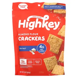 HighKey Almond Flour Crackers, Sea Salt, 2 oz (56.6 g)