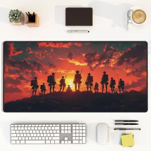 [Sale Up To 50%] Attack on Titan Sunset Warriors Mouse Pad Desk Mat