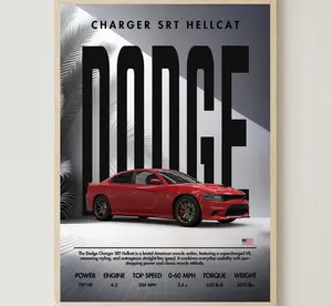 Dodge Charger SRT Hellcat - Super Car Poster - Gift For Him - POSTER NO FRAME