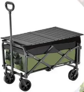 Family Glamping Collapsible Wagon With Removable Table