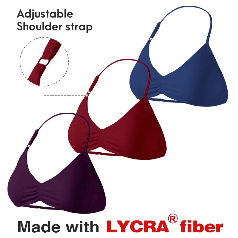 Lycra Women's Strappy Bras Halter Bra Seamless Open Back Sports Bras Bralette Crop top with Adjustable Thin Strap & Removable Cups Sports Bra for Women Strappy Bras Halter Bra Seamless Open Back Workout Bra Bralette Crop top with Adjustable Straps
