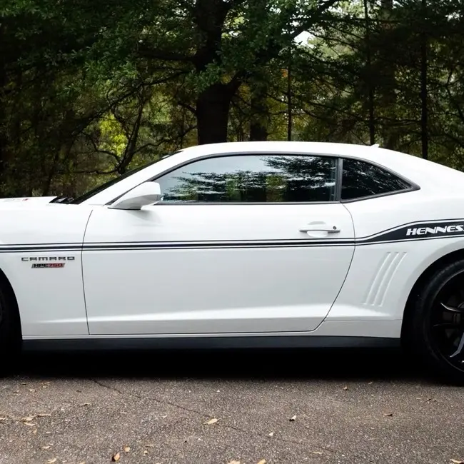 Chevy Camaro Hennessy edition side stripe vinyl decal sets.