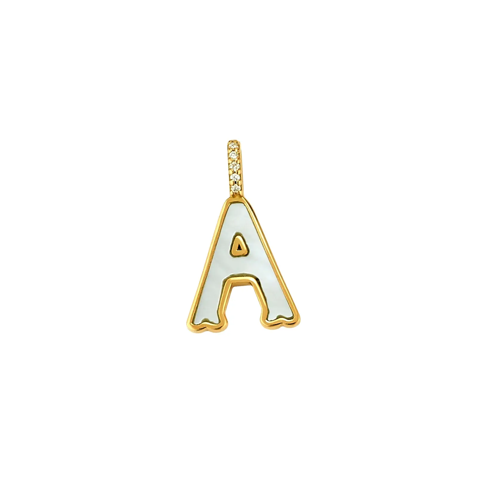Diamond Mini Letter Charm