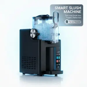 Slushie Machine 50oz No Ice Needed | Frozen Drink Maker with 4 Preset Programs, LED Display, Self-Cleaning for Party, Kids, Home