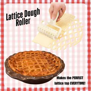 Lattice Pie Crust Roller – Quick Pastry Lattice Cutter for Pies, Tarts & Puff Pastry