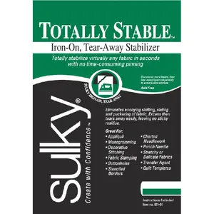 Sulky Totally Stable 20"x25yd Bolt Black Iron-on Tear-Away Stabilizer 662-25
