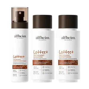 Coffee Thickening Shampoo Conditioner and Hair Spray Set all in one care with coffee ingredients controls oil enhances shine perfect for all day hair care
