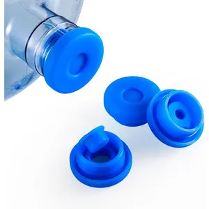 Reusable Non-Spilling 5 Gallon Water Jug Cap 55mm Silicone Replacement Anti Splash Lids for 5 Gal Water Bottle Dispenser (Ocean Blue, 3 Pack)