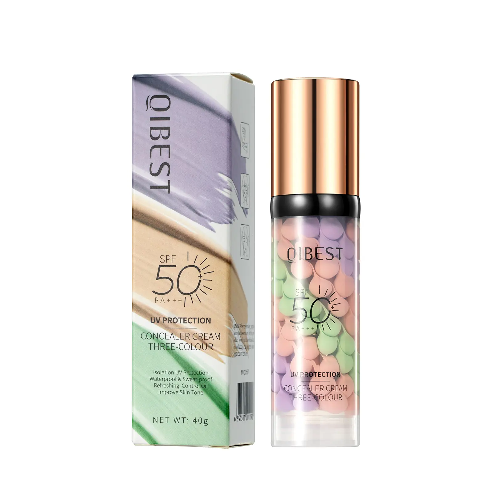 3 in 1 Color Correcting Serum and Sunscreen Broad Spectrum SPF 50 Pa+++, UV, Moisturizing Formula for Radiant Skin, Oil Control Hydrating and Even Skin Tone, Facial, Hydrate, Sun Protectant