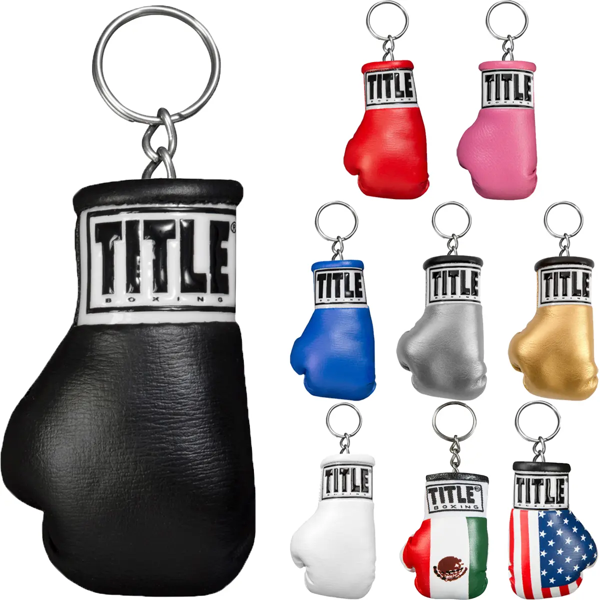 Title Boxing Authentic Detailed Mini Lace Up Glove Key Ring Title Boxing Authentic Detailed Mini Lace Up Glove Key Ring