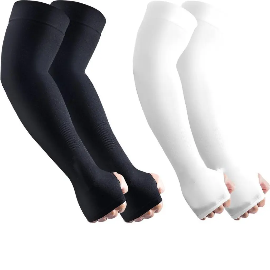 Unisex Sports Compression Arm Sleeves - 30–40 G Lightweight, Quick-Dry, Breathable, High-Elasticity UV-Shielding Sports Sleeves & Support for Athletic Comfort, Arm-Shoulder-Elbow Protection