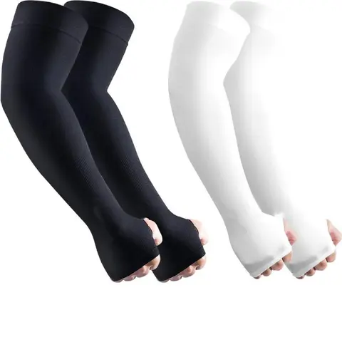 Unisex Sports Compression Arm Sleeves Cover - Cooling, High Elasticity, UV Shielding, Quick-Dry, 30-40G Lightweight Protective Gear with 37-40cm Arm-Shoulder-Elbow Support for Outdoor Sports & Exercise