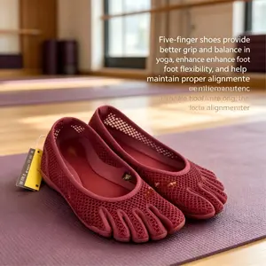 Women’s Five-Toe Barefoot Shoes, Breathable Mesh Flats, Non-slip Lightweight Split-Toe Sneakers for Yoga Pilates, Trendy Weird Shoe for Streetwear & Workout ballet hip hop