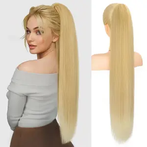 NOKOARI 30" Straight Ponytail Extension with Claw Clip – Long Clip in Ponytail for Women, Natural Soft Synthetic Heat Resistant Hairpiece, Fake Hair Extensions for Long Ponytails outdoorfun