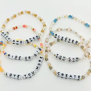 Custom Name Word Bracelet, Personalized Beaded Friendship Bracelet, Handmade Letter Bead Jewelry, Custom Initial Bracelet, Stackable Boho Bead Bracelet, Minimalist Friendship Gift for Her, Matching Best Friend Bracelet, Cute Birthday Gift Idea