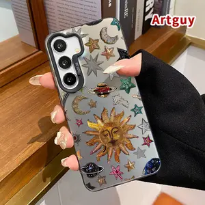 Phone Case Compatible with Samsung Galaxy  S23 Ultra S24 Plus S25 S22+ Celestial Emblem Array Pattern Full Body Protection Anti-Scratch PC Smartphone Cover Cellphone Protective