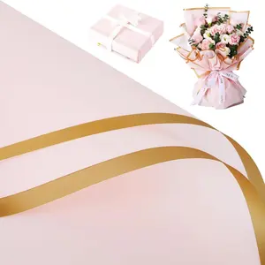 Flower Wrapping Paper Bouquet with Border Design Korean Paper Style Bouquet Wrapping Paper 15 Sheets for DIY Making Floral Wraps