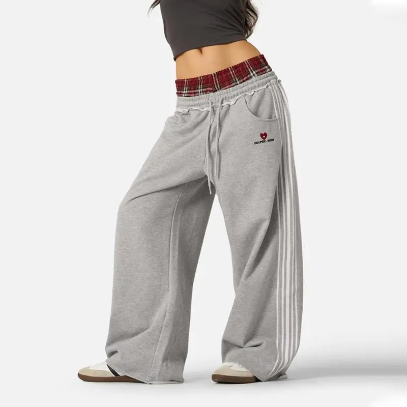 FlexLayer™ Double-Waist Joggers Baggy Streetwear Sweatpants Dance Lounge Pant Ca All Seasons 4-Way Stretch Moisture-Wicking Inner Layer