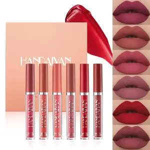 Handaiyan 6PCS Matte Lipstick Set - Cosmetic Makeup Products, Long-Lasting, Waterproof, Non-Transfer, Smudge-Proof, Full-Coverage Nude & Bold Colors, All Skin Types