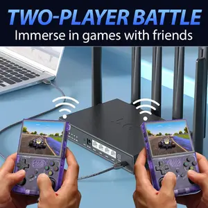 R36S wifi Retro Handheld Game Console with Linux OS 3000mAh Battery 64GB/128GB Memory 20000 Classic Games 10 Emulators Two-Player Mode for Nostalgic Gamers