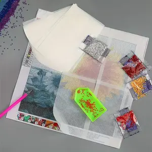 2026 New Style Double-Sided Adhesive Diamond Painting Release Paper Set, 20/50 Sheets 5D Diamond Embroidery Art Tool, Craft Supplies