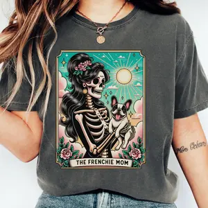 Comfort Colors French Bulldog Shirt, Frenchie Dog Mom Tarot Card T-shirt,  French Bulldog Skeleton Tee, Frenchie Dog Tee, Bulldog Mom Shirt