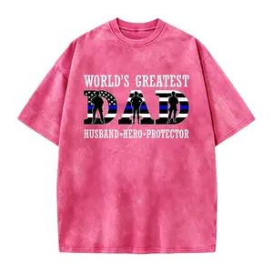 Police Dad Tshirt, Worlds Greatest Dad Husband Hero Protector Shirt, Gift From Police Wife, Police Flag Shirt, Fathers Day Gift Shirt