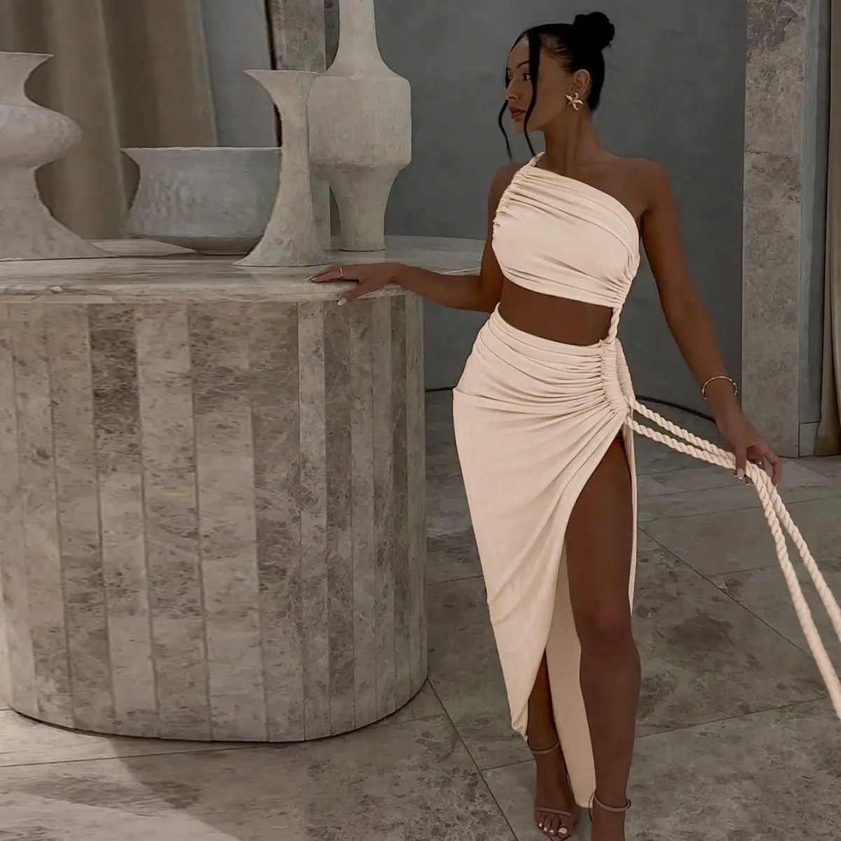 Asymmetric Braided Strap High Slit Maxi Dress Women 2026 New Arrival Summer & Fall New Sexy Casual Elegant Party Club Dating Dress Beach Vacation Outfits Dresses - TikTok Shop Asymmetric Braided Strap High Slit Maxi Dress Women 2026 New Arrival Summer & Fall New Sexy Casual Elegant Party Club Dating Dress Beach Vacation Outfits Dresses - TikTok Shop