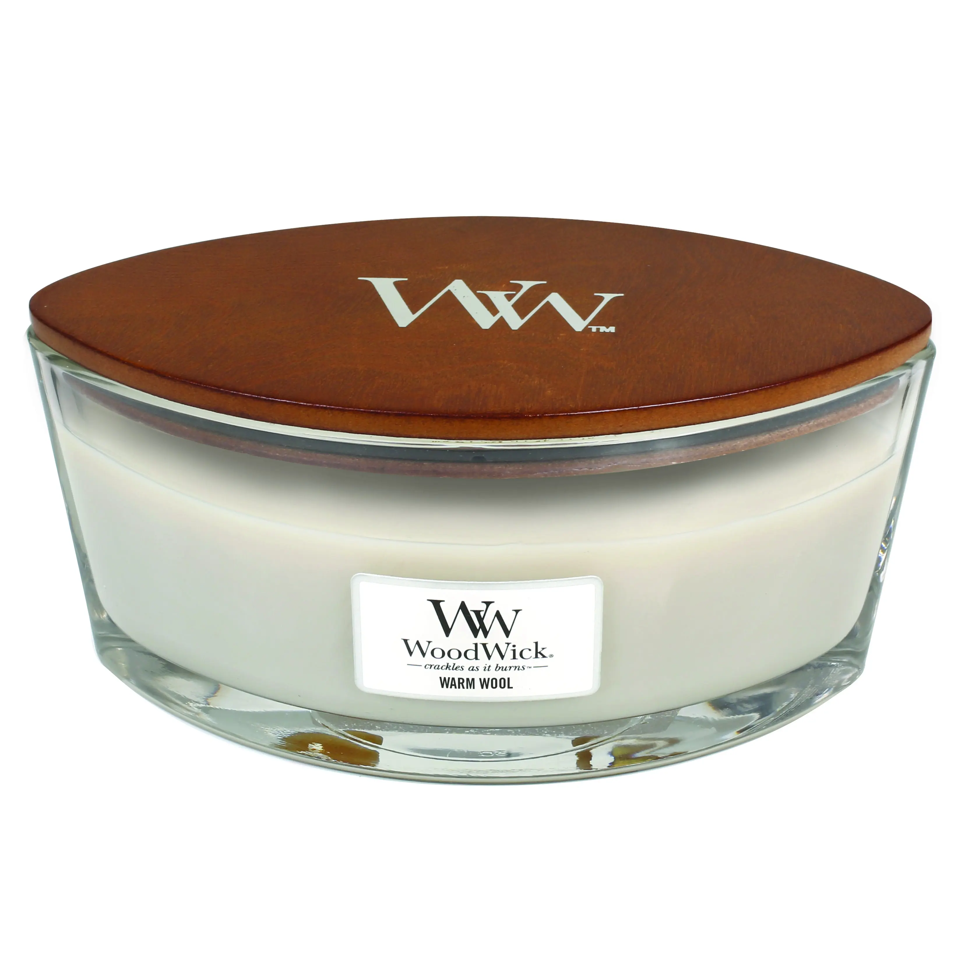 Warm Wool HearthWick Flame Large Scented Candle by WoodWick.