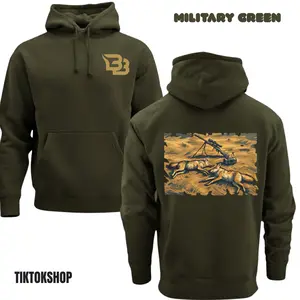 Coyote Night Hunting Hoodie - Coyote Hoodie - Hunting Coyote Hoodie Thermal Predator Hunter Gear - BB Design Outdoor Predator Hunter Apparel - Gilf For Hunters