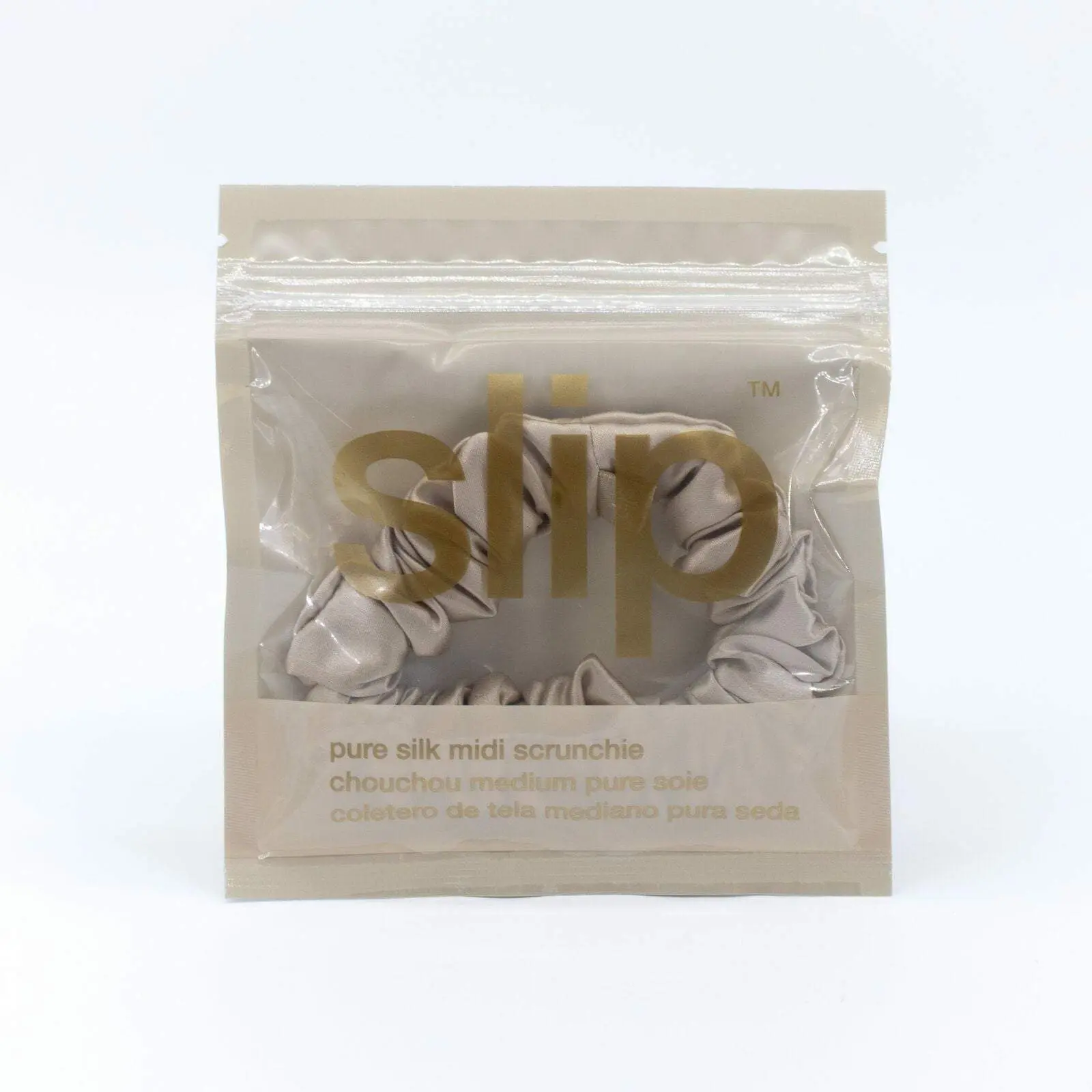 slip Pure Silk Midi Scrunchie CARAMEL - New