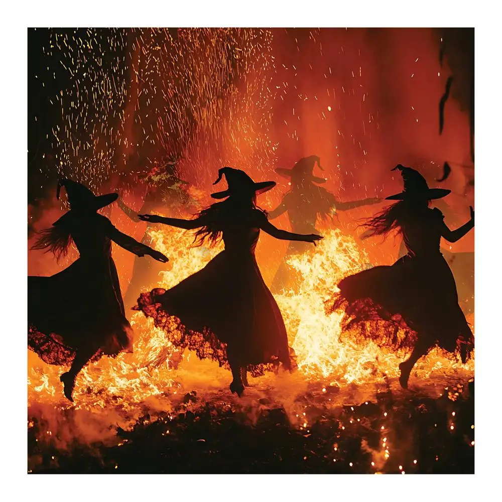 Halloween Witching Hour Polyester Backdrop, 6 ft. x 6 ft.